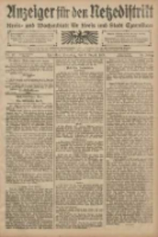 Anzeiger für den Netzedistrikt Kreis- und Wochenblatt für den Kreis und Stadt Czarnikau 1908.08.11 Jg.56 Nr97