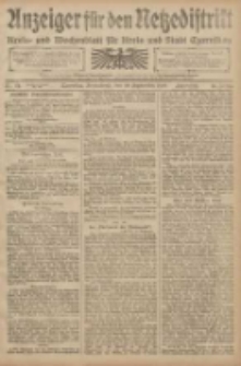 Anzeiger für den Netzedistrikt Kreis- und Wochenblatt für den Kreis und Stadt Czarnikau 1908.09.19 Jg.56 Nr114