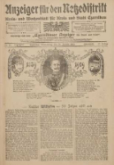 Anzeiger f&uuml;r den Netzedistrikt Kreis- und Wochenblatt f&uuml;r den Kreis und Stadt Czarnikau 1909.01.28 Jg.57 Nr11