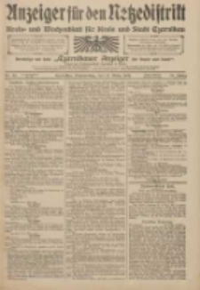 Anzeiger f&uuml;r den Netzedistrikt Kreis- und Wochenblatt f&uuml;r den Kreis und Stadt Czarnikau 1909.03.11 Jg.57 Nr29