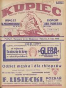 Kupiec: najstarsze czasopismo kupiecko - przemysłowe w Polsce 1928.05.06 R.22 Nr18; IV Międzynarodowe Targi Poznańskie od 29 IV - 5 V