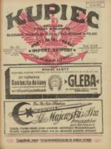 Kupiec: najstarsze czasopismo kupiecko - przemysłowe w Polsce 1928.05.21 R.22 Nr21