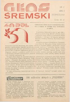 Głos Śremski 1984.08 R.1 Nr2