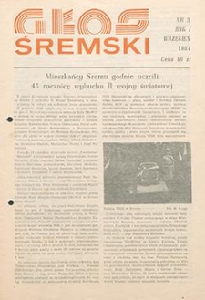 Głos Śremski 1984.09 R.1 Nr3