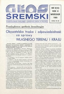Głos Śremski 1985.09 R.2 Nr9(15)