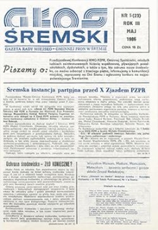 Głos Śremski 1986.05 R.3 Nr5(23)