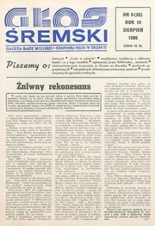 Głos Śremski 1986.08 R.3 Nr8(26)