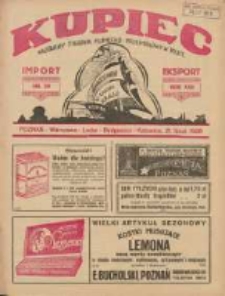 Kupiec: najstarszy tygodnik kupiecko - przemysłowy w Polsce 1928.07.21 R.22 Nr29