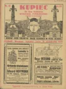 Kupiec: urzędowy organ publikacyjny Targów Wschodnich na Polskę Zachodnią 1928.10.20 R.22 Nr42