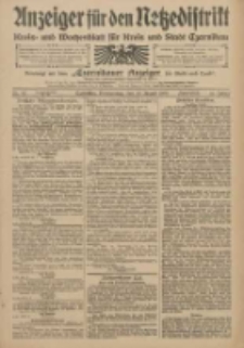 Anzeiger für den Netzedistrikt Kreis- und Wochenblatt für den Kreis und Stadt Czarnikau 1909.08.19 Jg.57 Nr96
