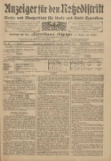Anzeiger für den Netzedistrikt Kreis- und Wochenblatt für den Kreis und Stadt Czarnikau 1909.08.21 Jg.57 Nr97