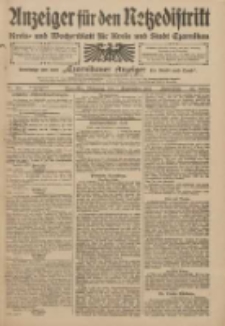 Anzeiger f&uuml;r den Netzedistrikt Kreis- und Wochenblatt f&uuml;r den Kreis und Stadt Czarnikau 1909.09.07 Jg.57 Nr104