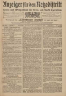 Anzeiger f&uuml;r den Netzedistrikt Kreis- und Wochenblatt f&uuml;r den Kreis und Stadt Czarnikau 1909.09.11 Jg.57 Nr106