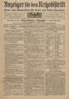 Anzeiger f&uuml;r den Netzedistrikt Kreis- und Wochenblatt f&uuml;r den Kreis und Stadt Czarnikau 1909.09.25 Jg.57 Nr112