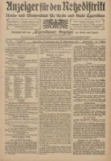 Anzeiger für den Netzedistrikt Kreis- und Wochenblatt für den Kreis und Stadt Czarnikau 1909.09.30 Jg.57 Nr114