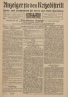 Anzeiger f&uuml;r den Netzedistrikt Kreis- und Wochenblatt f&uuml;r den Kreis und Stadt Czarnikau 1909.10.14 Jg.57 Nr120