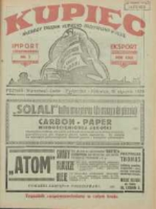 Kupiec: najstarszy tygodnik kupiecko - przemysłowy w Polsce 1929.01.19 R.23 Nr3