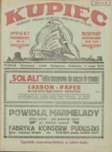 Kupiec: najstarszy tygodnik kupiecko - przemysłowy w Polsce 1929.02.09 R.23 Nr6
