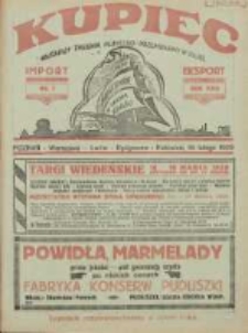 Kupiec: najstarszy tygodnik kupiecko - przemysłowy w Polsce 1929.02.16 R.23 Nr7