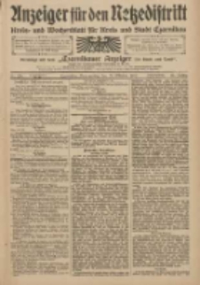 Anzeiger f&uuml;r den Netzedistrikt Kreis- und Wochenblatt f&uuml;r den Kreis und Stadt Czarnikau 1909.10.28 Jg.57 Nr126