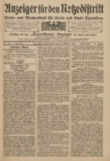 Anzeiger f&uuml;r den Netzedistrikt Kreis- und Wochenblatt f&uuml;r den Kreis und Stadt Czarnikau 1909.10.16 Jg.57 Nr121