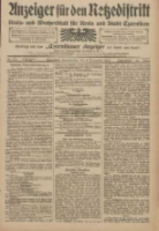 Anzeiger für den Netzedistrikt Kreis- und Wochenblatt für den Kreis und Stadt Czarnikau 1909.11.04 Jg.57 Nr129