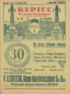 Kupiec: najstarszy tygodnik kupiecko - przemysłowy w Polsce; IX Targi Wschodnie od 7 do 19 września; I Wydanie Targowe 1929.09.07 R.23 Nr36
