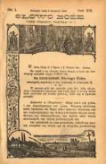 Słowo Boże: dodatek do Przewodnika Katolickiego R.12. 1909 Nr.1