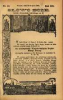 Słowo Boże: dodatek do Przewodnika Katolickiego R.12. 1909 Nr.33