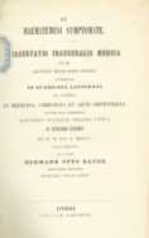 De haematemesi symptomate: Dissertatio Inauguralis medica