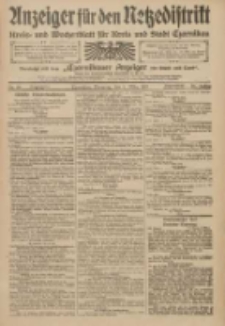 Anzeiger für den Netzedistrikt Kreis- und Wochenblatt für Kreis und Stadt Czarnikau 1910.03.08 Jg.58 Nr29