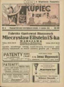 Kupiec: najstarszy tygodnik kupiecko - przemysłowy w Polsce 1930.04.19 R.24 Nr16; Wydanie Targowe