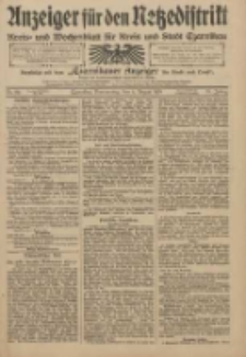 Anzeiger für den Netzedistrikt Kreis- und Wochenblatt für Kreis und Stadt Czarnikau 1910.08.04 Jg.58 Nr92