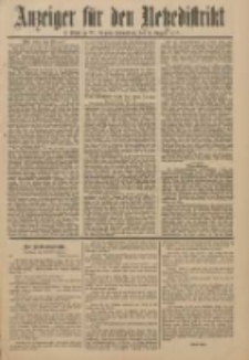 Anzeiger für den Netzedistrikt Kreis- und Wochenblatt für Kreis und Stadt Czarnikau 1910.08.06 Jg.58 Nr93