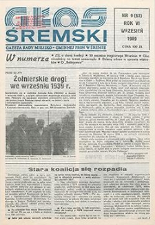 Głos Śremski 1989.09 R.6 Nr9(63)
