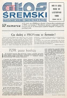 Głos Śremski 1989.11 R.6 Nr11(65)