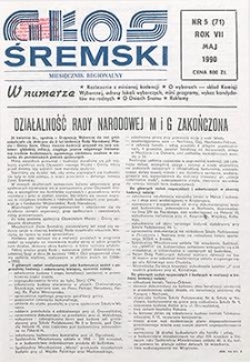 Głos Śremski 1990.05 R.7 Nr5(71)