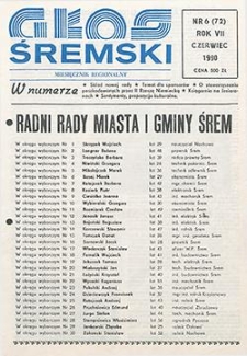 Głos Śremski 1990.06 R.7 Nr6(72)