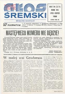 Głos Śremski 1990.07-08 R.7 Nr7-8(73-74)