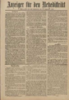 Anzeiger für den Netzedistrikt Kreis- und Wochenblatt für Kreis und Stadt Czarnikau 1910.09.10 Jg.58 Nr108