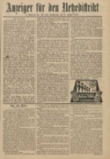 Anzeiger für den Netzedistrikt Kreis- und Wochenblatt für Kreis und Stadt Czarnikau 1910.10.08 Jg.58 Nr120