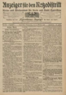 Anzeiger für den Netzedistrikt Kreis- und Wochenblatt für Kreis und Stadt Czarnikau 1910.10.13 Jg.58 Nr122