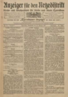 Anzeiger für den Netzedistrikt Kreis- und Wochenblatt für Kreis und Stadt Czarnikau 1911.02.21 Jg.59 Nr22