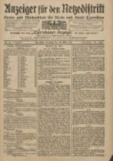 Anzeiger f&uuml;r den Netzedistrikt Kreis- und Wochenblatt f&uuml;r Kreis und Stadt Czarnikau 1911.03.28 Jg.59 Nr38