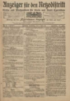 Anzeiger für den Netzedistrikt Kreis- und Wochenblatt für Kreis und Stadt Czarnikau 1911.04.06 Jg.59 Nr42