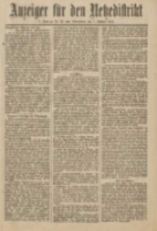 Anzeiger für den Netzedistrikt Kreis- und Wochenblatt für Kreis und Stadt Czarnikau 1911.10.07 Jg.59 Nr121