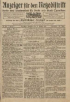Anzeiger für den Netzedistrikt Kreis- und Wochenblatt für Kreis und Stadt Czarnikau 1911.10.14 Jg.59 Nr124