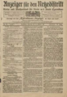 Anzeiger für den Netzedistrikt Kreis- und Wochenblatt für Kreis und Stadt Czarnikau 1911.10.24 Jg.59 Nr128