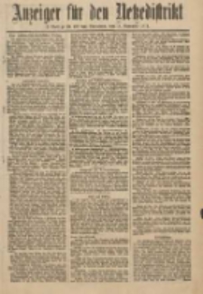 Anzeiger für den Netzedistrikt Kreis- und Wochenblatt für Kreis und Stadt Czarnikau 1911.11.18 Jg.59 Nr139
