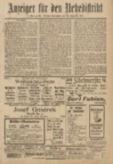 Anzeiger für den Netzedistrikt Kreis- und Wochenblatt für Kreis und Stadt Czarnikau 1911.12.21 Jg.59 Nr153